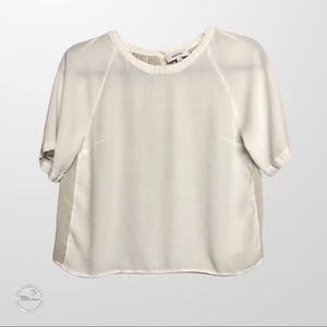 BABATON / open back chiffon blouse S